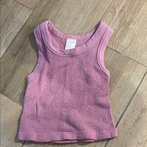 Pink Textured Sleeveless Top